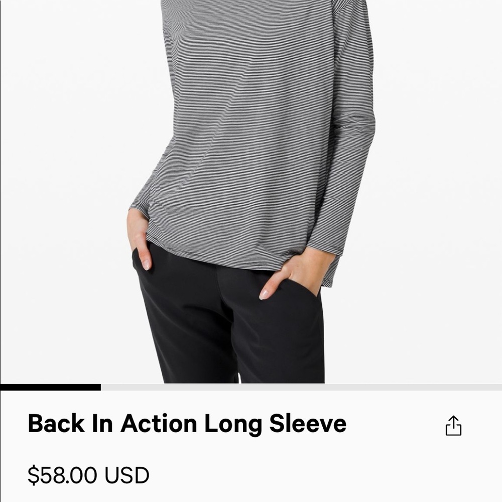 Lululemon Back in Action Long Sleeve
